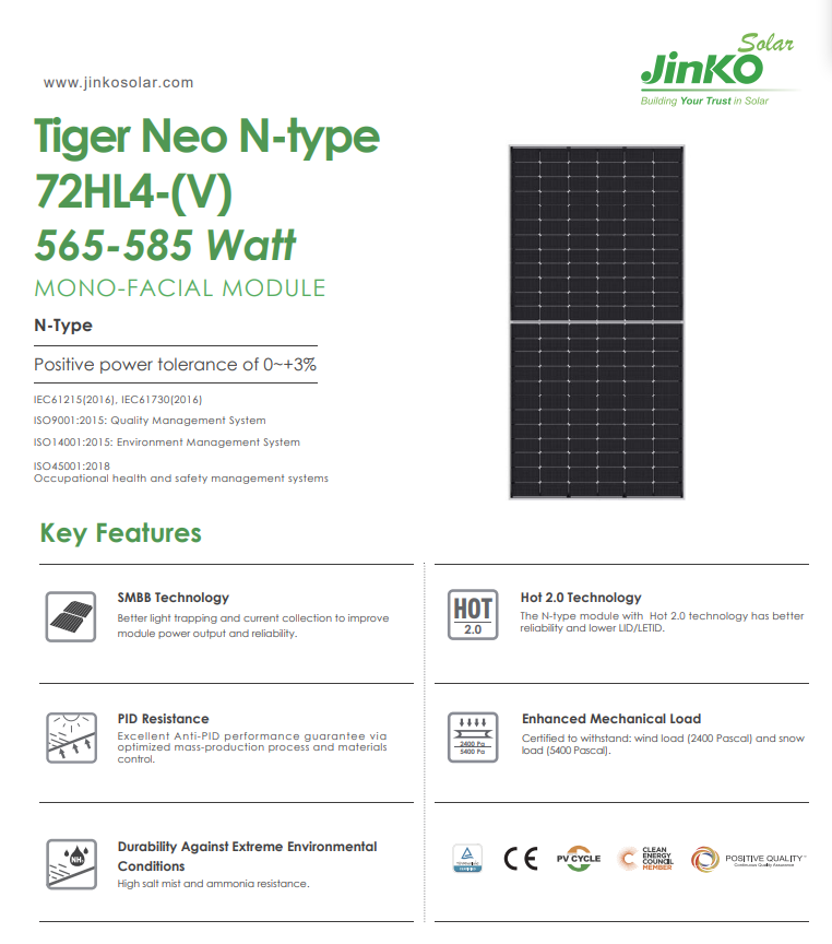 JINKO 570W N-Type